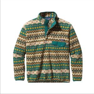 Patagonia Fleece Synchilla Vintage Snap-T Pullover Cliff Arbor Green